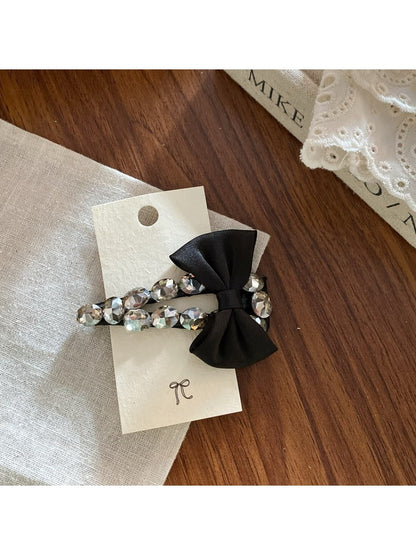 Beau - Elegant Beaded Bow Hair Clip