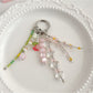 Keypus - Lily of the Valley Beaded Tassel Bag Charm Keychain