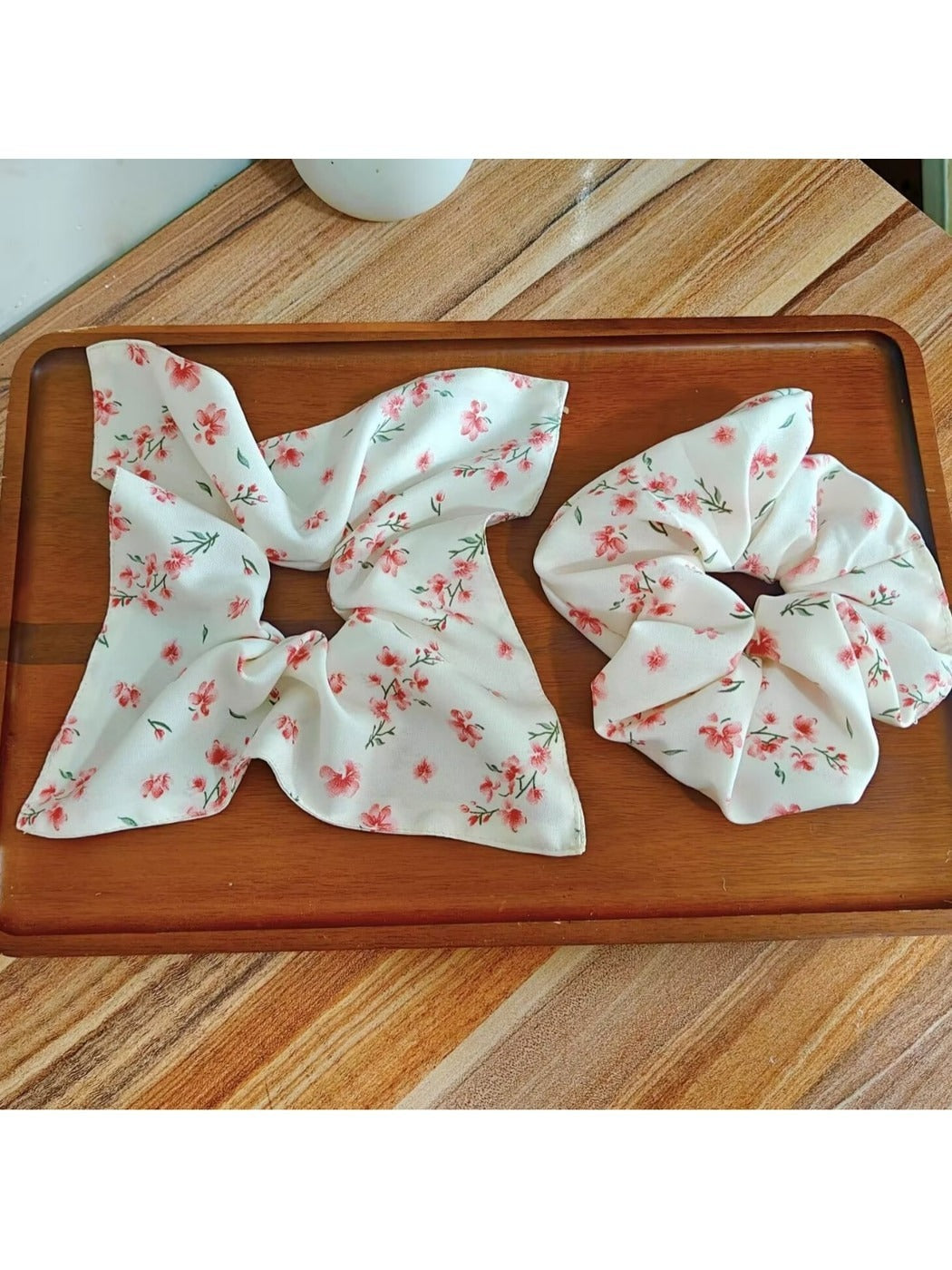 Gifty - Floral Print High Elastic Polyester Scrunchie
