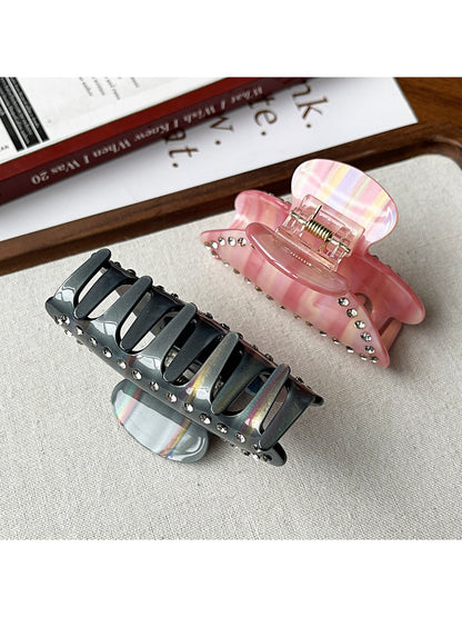 Beau - Glossy Geometric Acetate Fiber Hair Claw Clip