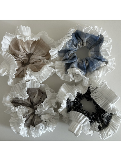 Gifty - Ruffled Minimalist Polyester Hair Scrunchie