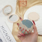 Mirroray - Delicate Rose Patterned Round Compact Mirror