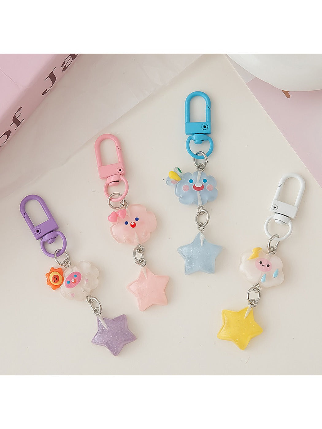 Keypus - Adorable Cloud Shaped Star Keychain