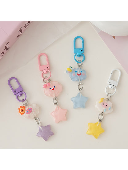 Keypus - Adorable Cloud Shaped Star Keychain