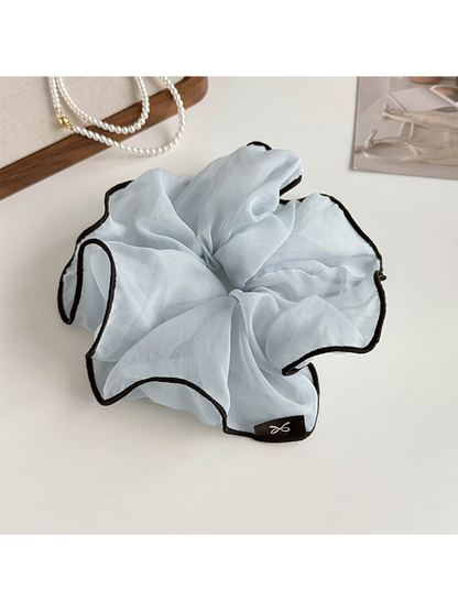 Gifty - Contrast Trim Organza Hair Scrunchie