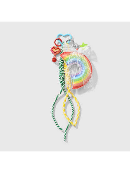 Keypus - Sweet Style Rainbow Bow Pendant Bag Charm Keychain