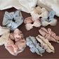 Gifty - Heart Polka Dot Sheer Textured Fabric Scrunchie