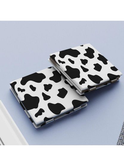 Mirroray - Black and White Cow Pattern Square Mirror