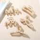 Beau - Geometric Acetate Hollow Wave Claw Hair Clip