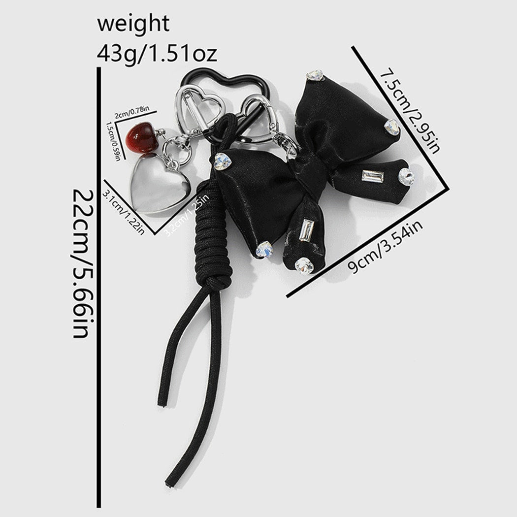 Keypus - Y2K Bow Heart Cute Decorative Keychain