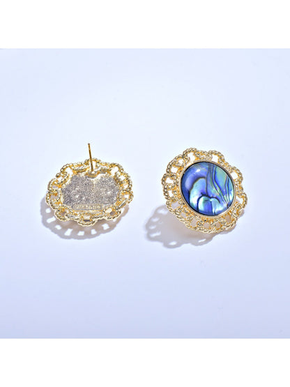 Earedge - Wave Patterned Openwork Hoop Earrings