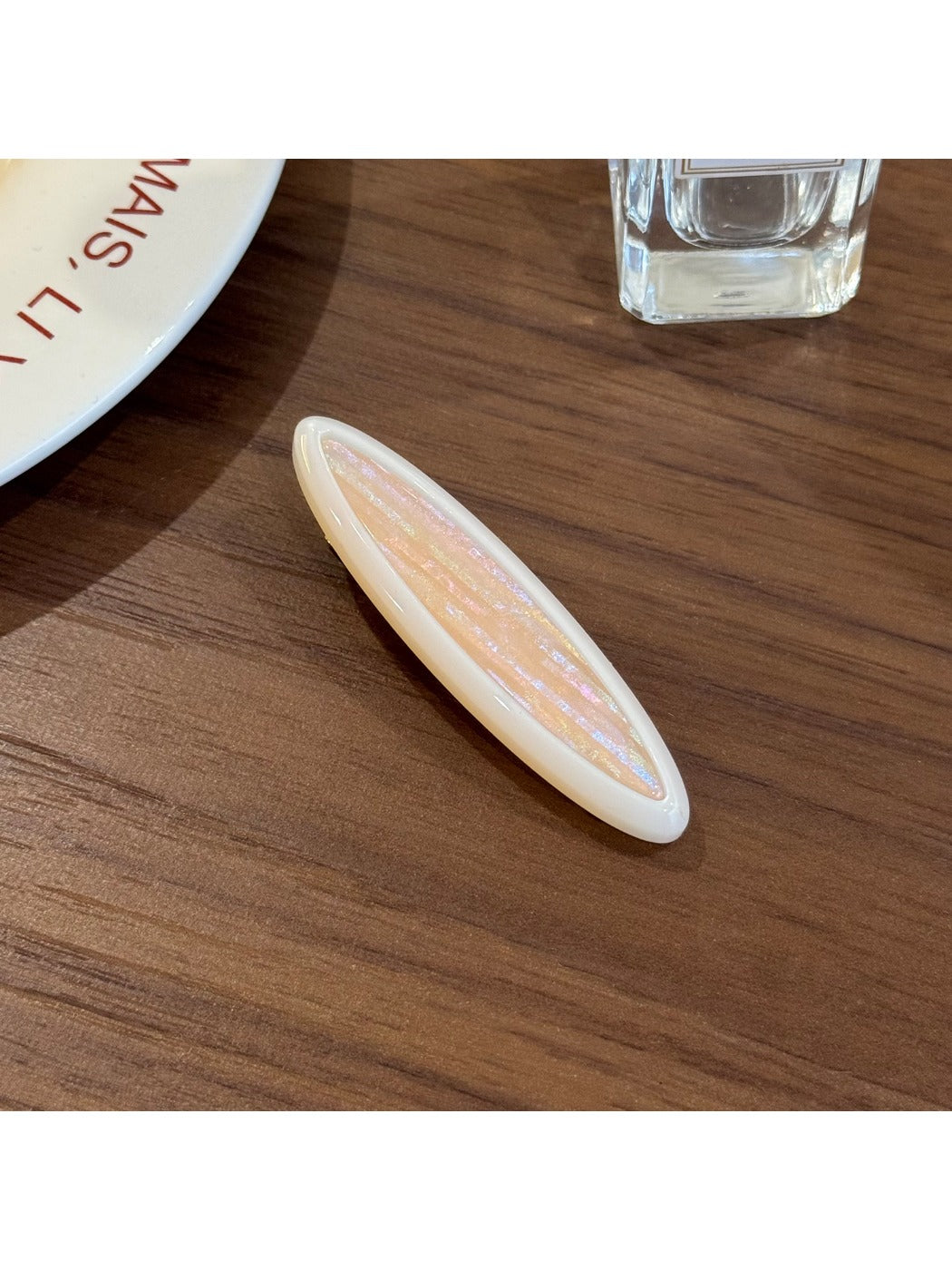 Beau - Iridescent Oval Acetate Hair Clip