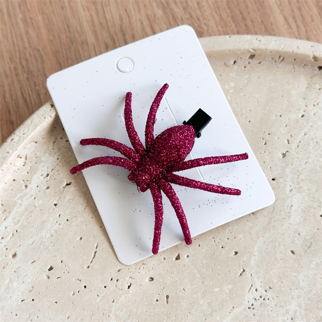 Beau - Halloween Spider Themed Glitter Hair Clip