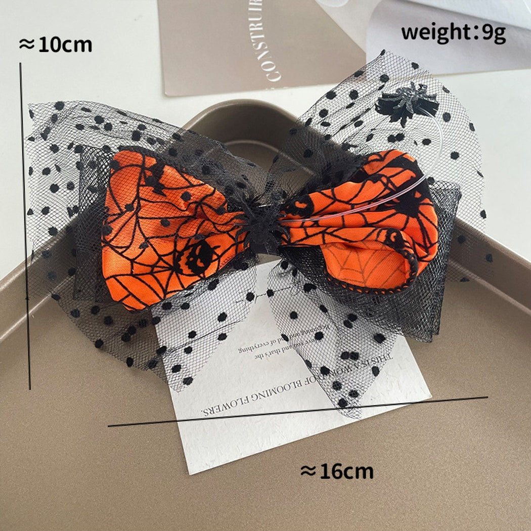Beau - Halloween Style Funny Bow Pumpkin Hair Clip