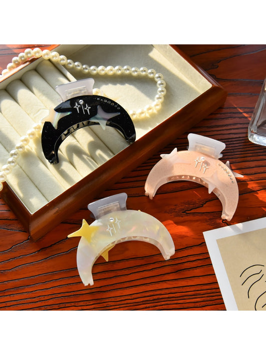 Beau - Starry Sky Moon Shaped Hairpin