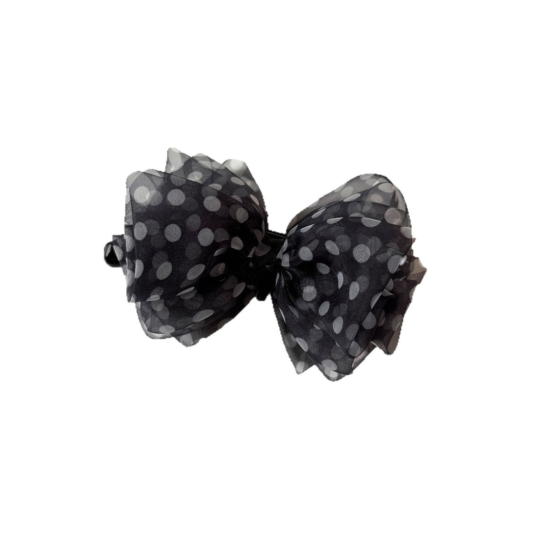 Beau - Decorative Bow Polka Dot Banana Clip