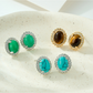 Earedge - Vintage Oval Geometric Alloy Stud Earrings