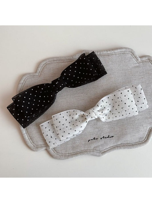 Beau - Sweet Dotted Bow Spring Top Hair Clip