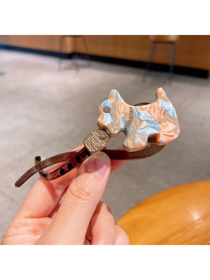 Beau - Vintage Puppy Shaped Hair Claw Clip