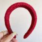 Beau - Vintage Red Wave Texture Bow Claw Clip