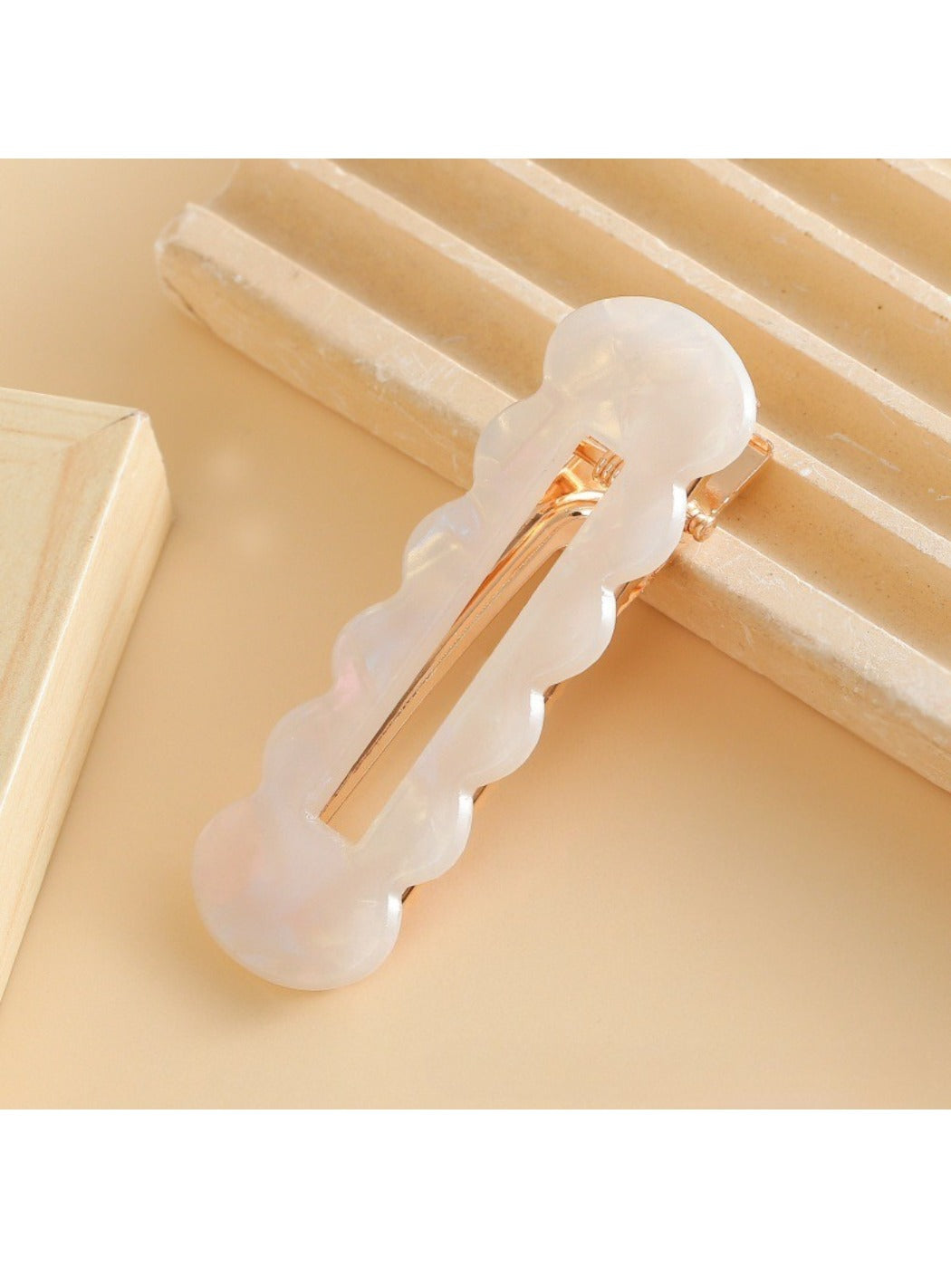 Beau - Colorful Hollowed Out Wave Shaped Hair Clip