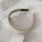 Gifty - Pleated Polka Dot Fabric Scrunchie Hair Tie