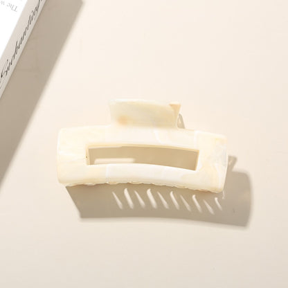 Beau - Marble Pattern PS Rectangular Hair Claw Clip
