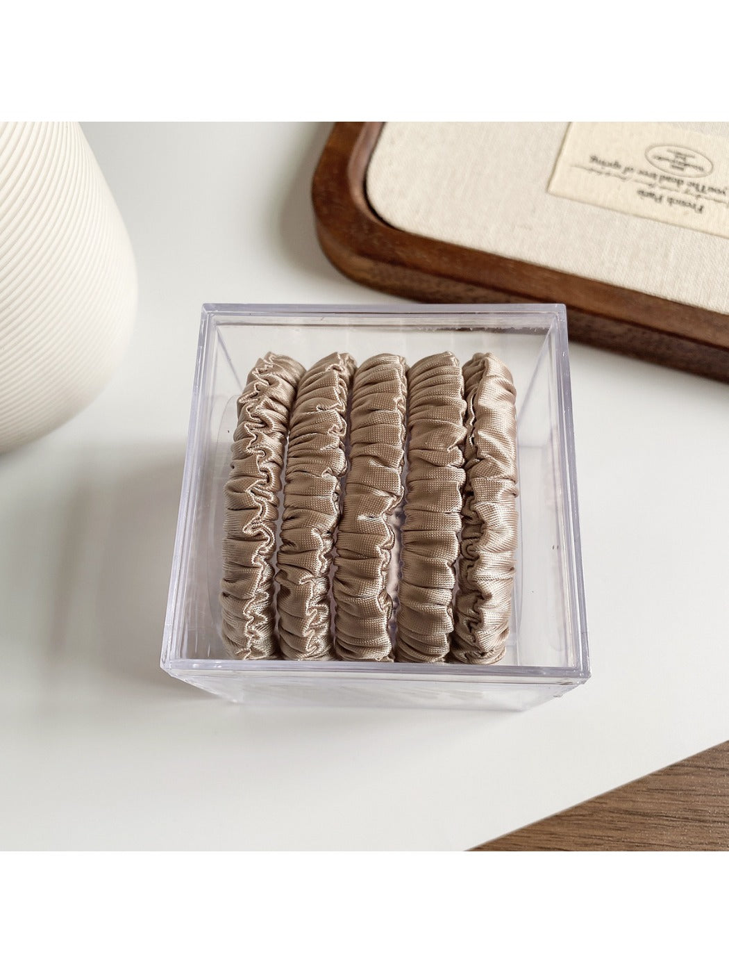 Gifty - Minimalist Satin Sausage-Shaped Hair Tie