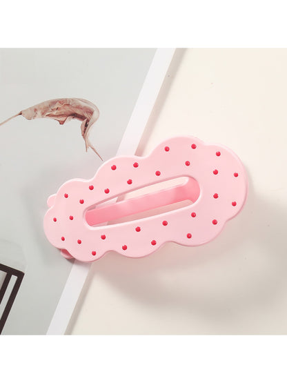 Beau - Polka Dot Cloud Shape PC Duckbill Hair Clip
