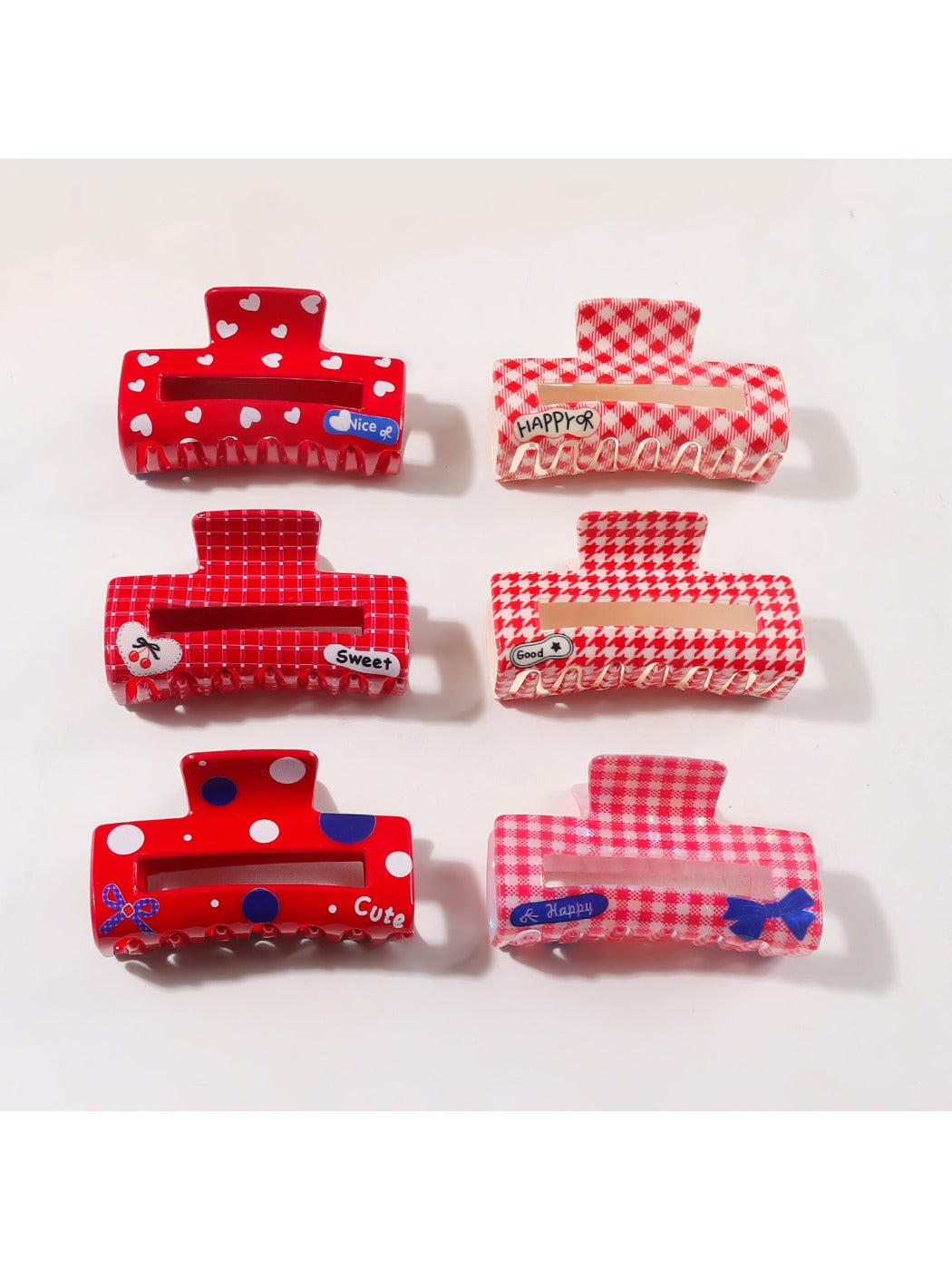 Beau - Red Tone Claw Clip