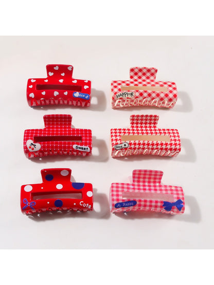 Beau - Red Tone Claw Clip