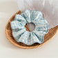 Gifty - Gathered Plaid Trim Polyester Bun Scrunchie