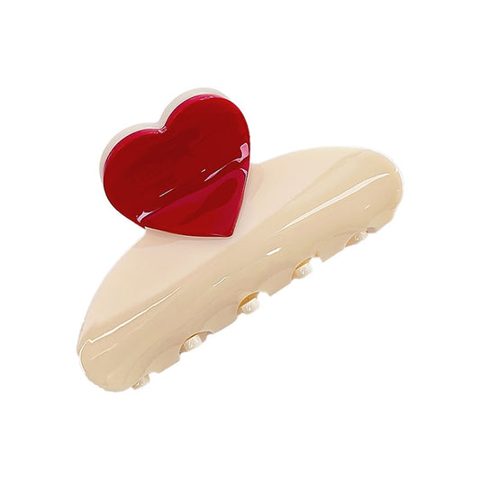 Beau - Heart Design Simple Style Claw Clip