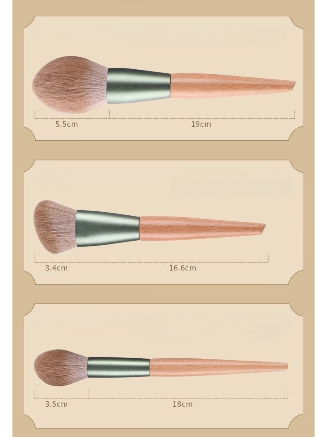 Smoosh - 10 Piece Green Makeup Brush Set