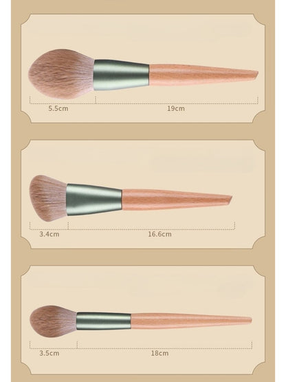 Smoosh - 10 Piece Green Makeup Brush Set