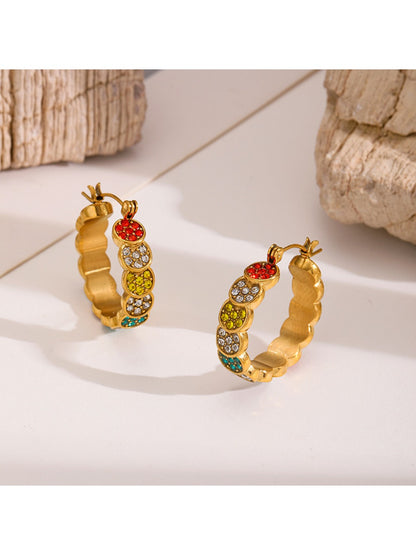 Earedge - Irregular Multicolored Curved Earrings