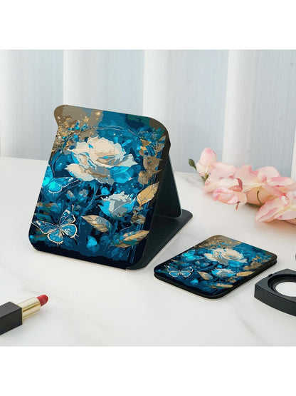 Mirroray - Floral Double-Sided Printed Folding Makeup Mirror