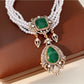 Nozari - Retro Teardrop Dangle Earrings Necklace