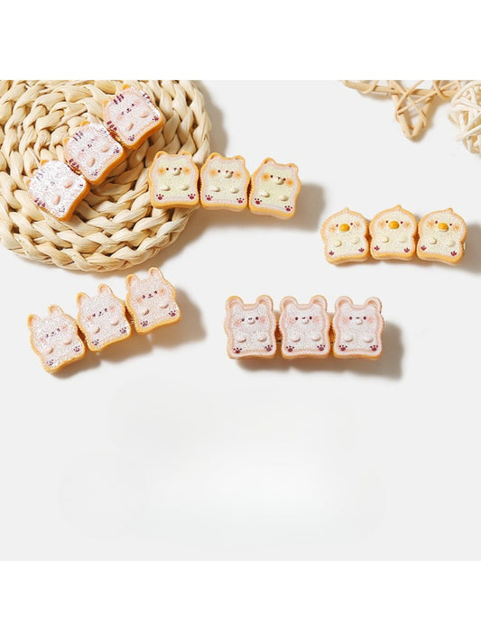 Beau - Cute Cartoon Toast Animal Hair Clips