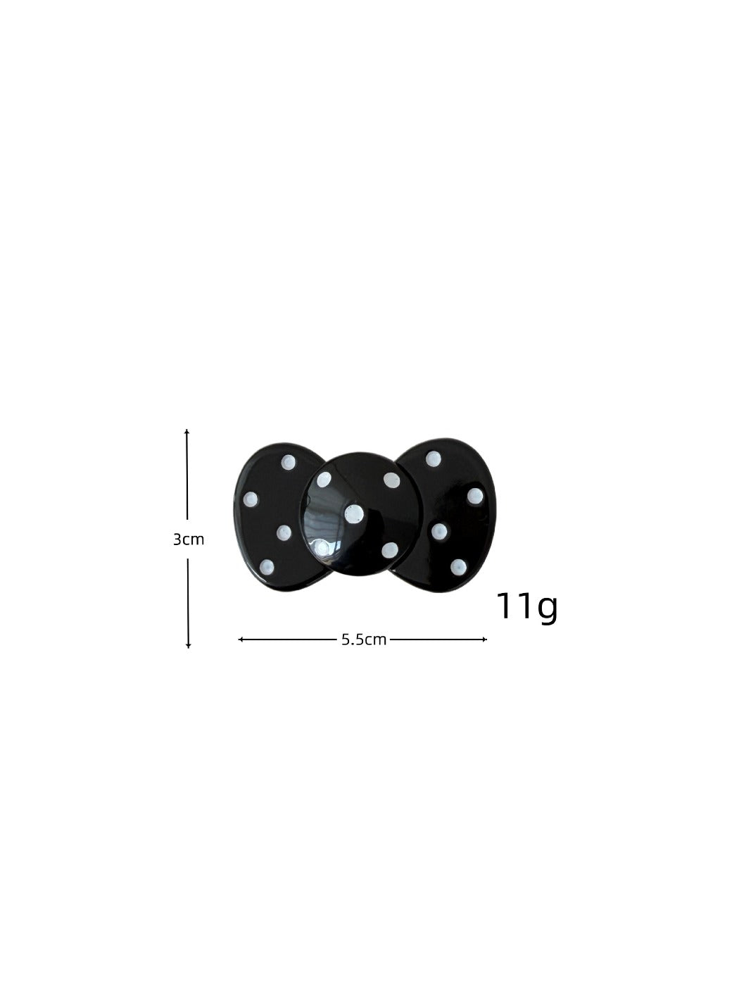 Beau - Retro Polka Dot Bow Duckbill Hair Clip