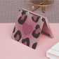 Mirroray - Leopard Print Heart Pattern Square Compact Mirror