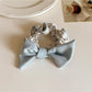 Gifty - Striped Contrast Bow High Elastic Scrunchie