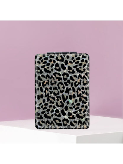 Mirroray - Leopard Pattern Rectangular Folding Makeup Mirror
