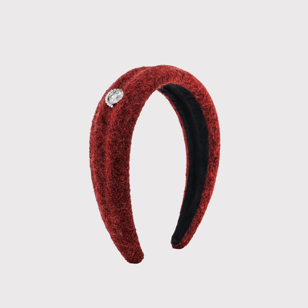 Gifty - Vintage Burgundy Textured Wide Headband
