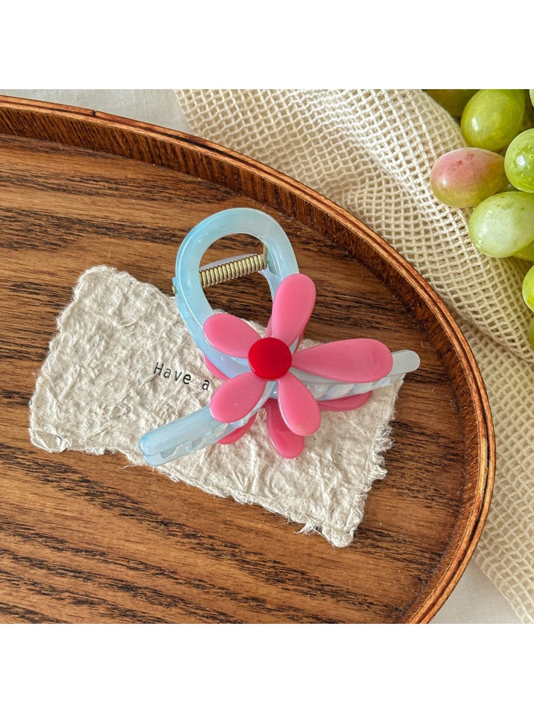 Beau - Petal Design PVC Alloy Women's Hair Claw Clip