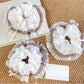 Gifty - White Lace Bow Scrunchie