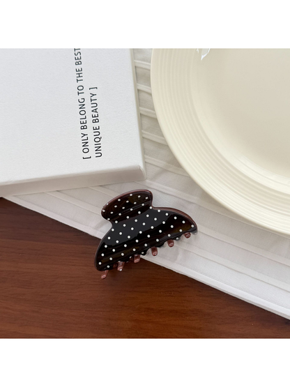 Beau - Vintage Style Polka Dot Hair Claw Clip