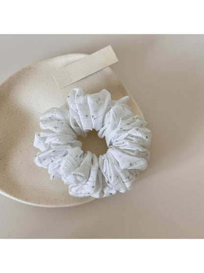 Gifty - Textured Rhinestone Polyester Ponytail Scrunchie