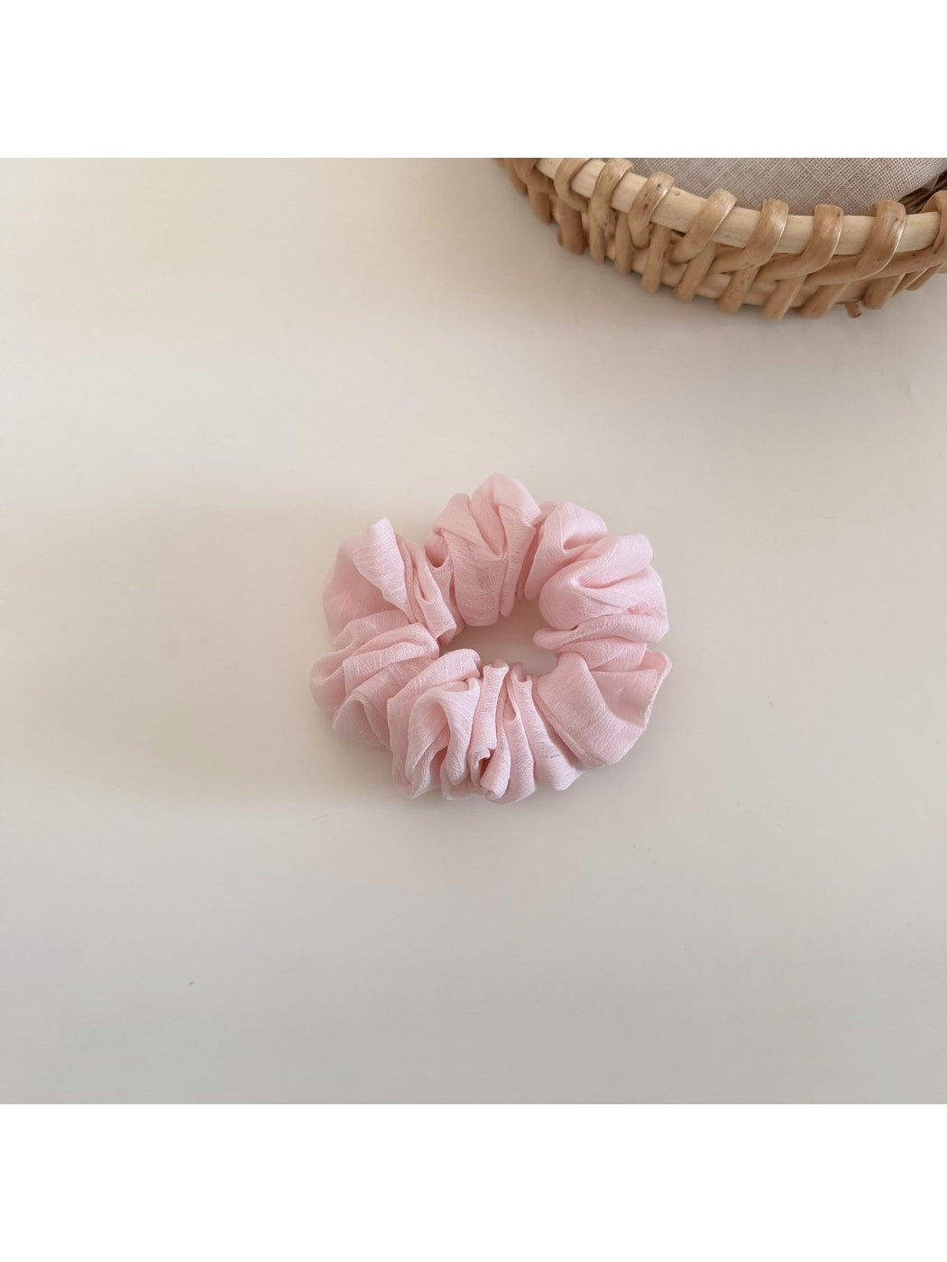 Gifty - Solid Color Ruffled Chiffon Scrunchie