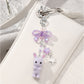 Keypus - Cute Bunny Bow Charm Decorative Keychain